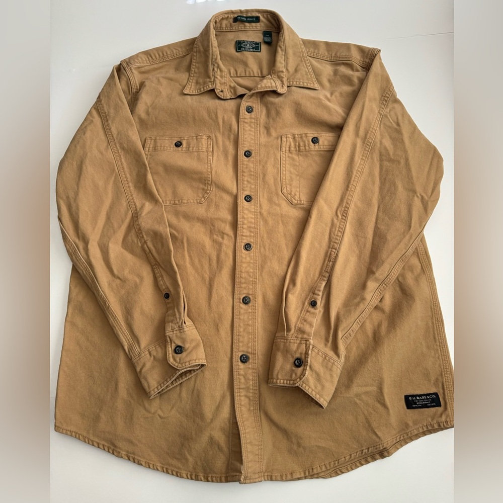 Men’s Work Wear Button Up Khaki Large